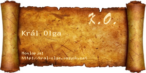Král Olga névjegykártya