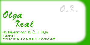 olga kral business card